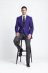 Executive Apparel Ultralux Men's Purple Blazer Jacket