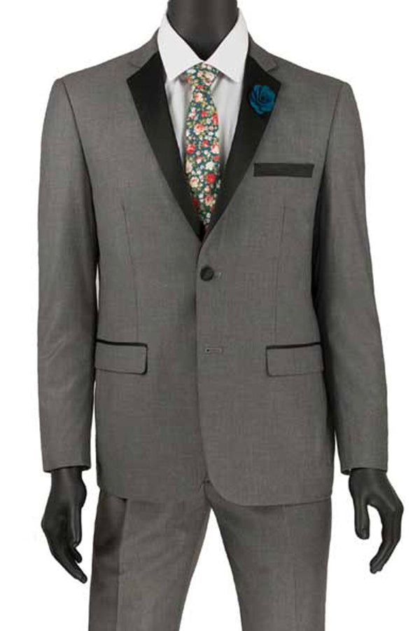 Mens Ultra Slim Fit Tuxedo in Grey