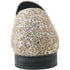 Bravo Mens Modern Glitter Sequin Prom Tuxedo Buckle Loafer in Gold - Men's Dress Shoes