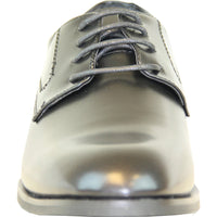 Bravo Mens Plain Round Toe Oxford Dress Shoe in Black