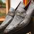 Marco Di Milano Fangio Serpentine Gray Leather Shoes