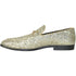 Bravo Mens Modern Glitter Sequin Prom Tuxedo Loafer in Gold - Men's Dress Shoes