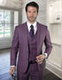 Statement Men's 3 Piece 100% Wool Fashion Suit - Subtle Texture