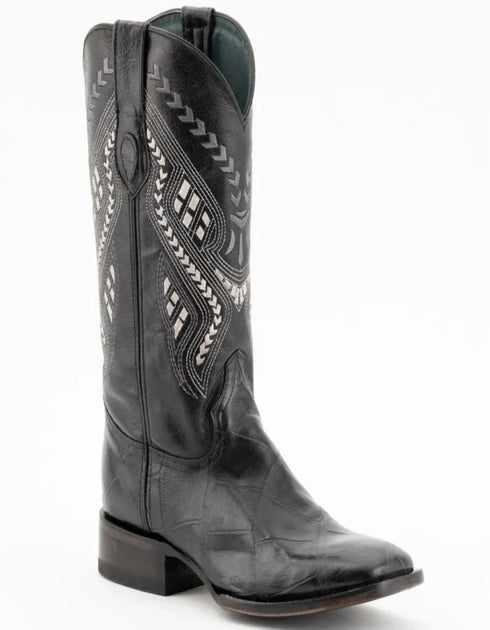 Ferrini Jesse Men's Print Alligator Boots Handcrafted Black 4359304