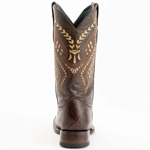 Ferrini Jesse Men's Print Alligator Boots Handcrafted Chocolate 4359309