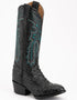 Ferrini Men's Colt Full Quill Ostrich Boots Handcrafted - Black