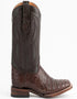 Ferrini Men's Dakota Belly Caiman Western Boots - Square Toe Handcrafted Chocolate