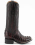 Ferrini Men's Dakota Hornback Caiman Boots - Square Toe Handcrafted Black Cherry