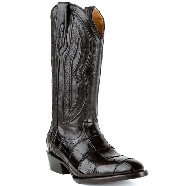 Ferrini Men's Stallion Alligator Belly Boots Round Toe Black 1071127