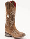 Ferrini Women's Bella Square Toe Boots Handcrafted - Brown 8229310