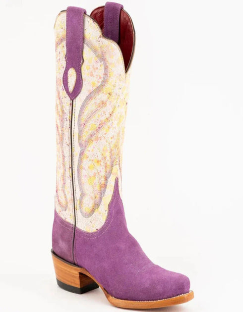 Ferrini Women's Candy Snip Toe Boots Handcrafted - Purple/Cream 8366148