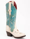 Ferrini Women's Duchess Snip Toe Boots Handcrafted - Cream/Turquoise 8396132