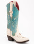 Ferrini Women's Duchess Snip Toe Boots Handcrafted - Cream/Turquoise 8396132