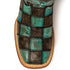 Ferrini Women's Patchwork Square Toe Boots Handcrafted - Black/Teal 8139350