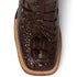 Ferrini Women's Rancher Square Toe Boots Crocodile Print - Chocolate/White 9049309