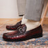 Marco Di Milano Ferrioni Black Cherry Leather Loafers