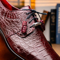 Marco Di Milano Fitipaldi Wine Leather Dress Shoe