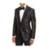 Black Floral Suit Shawl Lapel Classic Fit Dinner Jacket