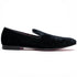 Zelli Formal II Black Velvet Loafer with Hand-Stitched Crocodile Vamp
