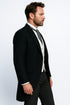Cutaway Tuxedo - Black Peak Lapel Long Suit Perfect For Wedding or Musicians
