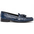 Zelli Franco Genuine Caiman Crocodile Tassel Loafers in Navy
