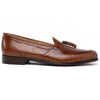 Zelli Franco Cognac Lizard Tassel Loafer with Classic Apron Toe