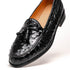 Zelli Franco Genuine Ostrich Quill Tassel Loafers in Black