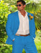 Mens Summer Suits French Blue - Turqoise Color - Beach Wedding