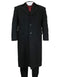 Full Length Long men's Dress Topcoat - Winter coat in Black