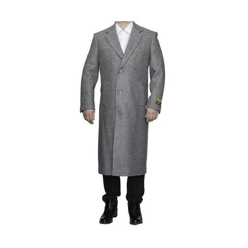 Full Or 3/4 Length Men's 3 Button Heavy Peacoat - Mens Heavy wool topcoat Men's Dress Long Coat Available In 20 Colors