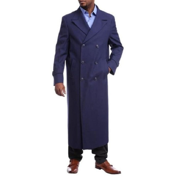 Fur Collars Mens Overcoat - Peacoat Wool and Cashmere By Alberto Nardoni