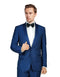 Mens One Button Shawl Lapel Tuxedo in Midnight Blue - Mens Slim Fitted Tuxedo