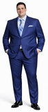 Giorgio Fiorelli Black and French Blue Two-Button Suit