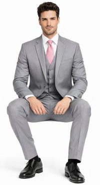 Giorgio Fiorelli Charcoal, Gray, and Light Gray Two-Button Suit