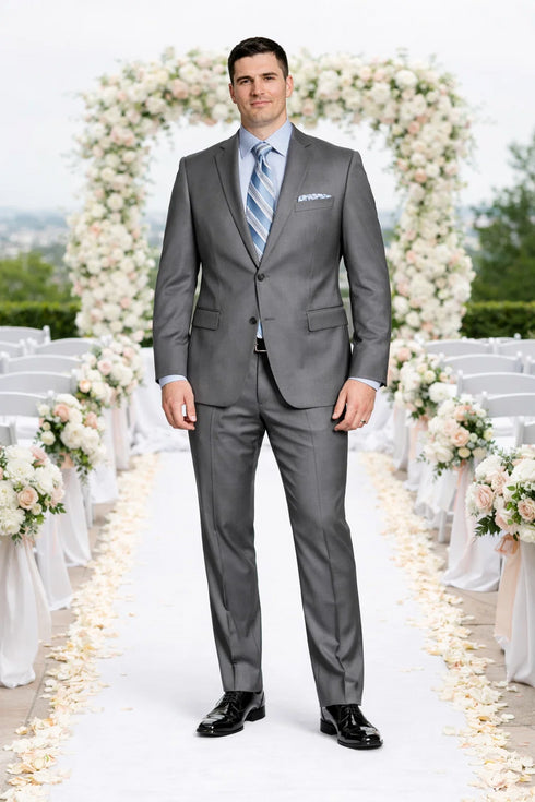 Giorgio Fiorelli Navy and Gray Two-Button Suit