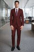 Giorgio Fiorelli Two-Button Suit in Burgundy, Camel, Beige