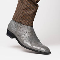 Marco Di Milano Giorgio Serpentine Gray Leather Luxury Shoe