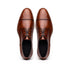 Zelli Giovanni Cap Toe Brogue Dress Shoes in Cognac with Textured Finish