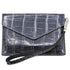 Zelli Gracen Genuine Nile Crocodile Envelope in Gray | A Zelli Italia Collaboration