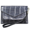 Zelli Gracen Genuine Nile Crocodile Envelope in Gray | A Zelli Italia Collaboration