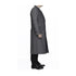 Men's Gray Overcoat - Grey Wool Topcoat - Three Button Full Length Wool Herringbone Gray Overcoat