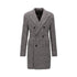 Mens Gray Overcoat - Grey Wool Topcoat Gray Herringbone Tweed Six Button Overcoat