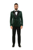 Green Velvet Double Breasted Tuxedo Jacket – Wedding & Prom