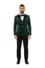 Green Velvet Double Breasted Tuxedo Jacket – Wedding & Prom