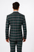 Suits With Baggy Pleated Pants - Wide Leg Pants 100% Wool - Classic Fit in Green Color by Rossiman