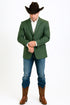 Western Blazer - Saco Para Hombre - Mens Double Button Western Green Blazer
