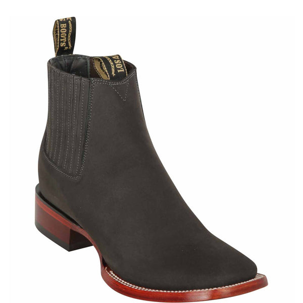 Grey Chelsea Square Toe Boot