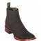 Grey Chelsea Square Toe Boot