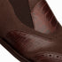 Brown Ostrich and English Suede Gored Slip On Dress Shoes for men By Mezlan Made In Spain Brand