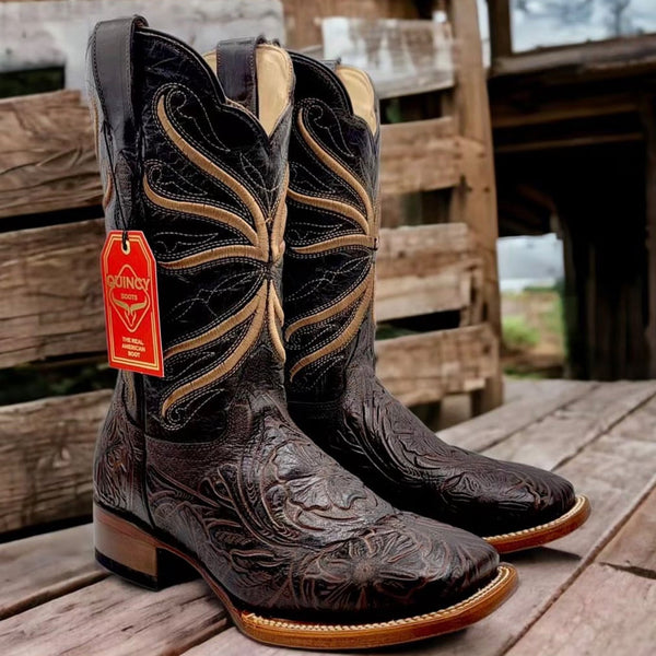 Hand Tooled Cowboy Boots